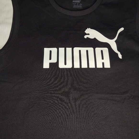 NEW Puma Logo Black Tank Top Size Large - Picture 3 of 4